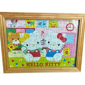 Hello Kitty Framed Puzzle 1996 Sanrio Vintage 8" x 6"